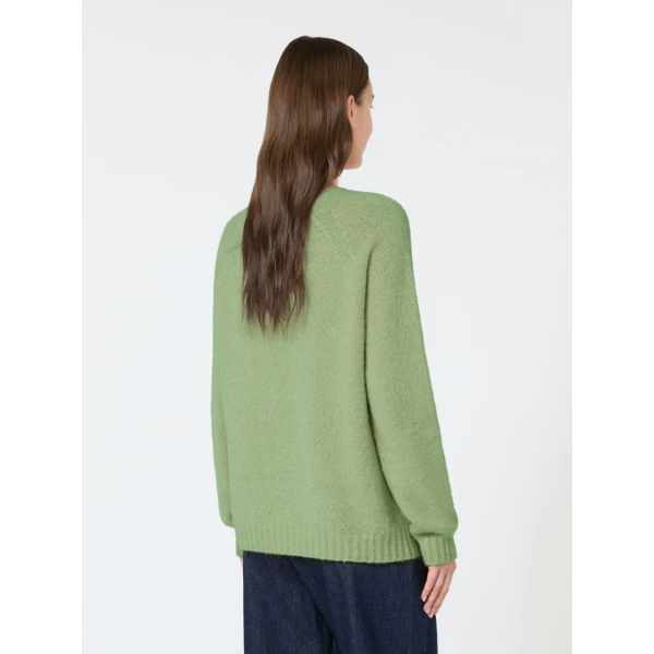 Max Mara Ghiacci Alpaca and Cotton Jumper in Green | Sweaters | Coveti
