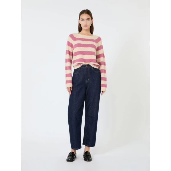 Max Mara Ghiacci Alpaca and Cotton Jumper in Raspberry | Sweaters | Coveti