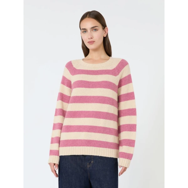 Max Mara Ghiacci Alpaca and Cotton Jumper in Raspberry | Sweaters | Coveti