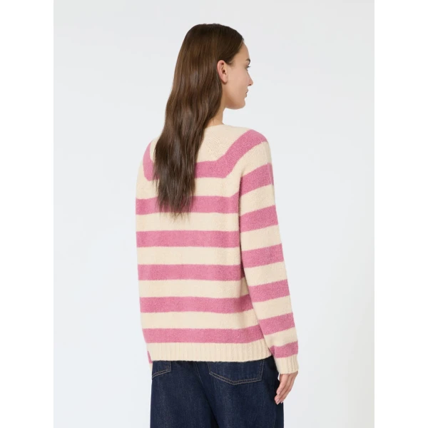 Max Mara Ghiacci Alpaca and Cotton Jumper in Raspberry | Sweaters | Coveti