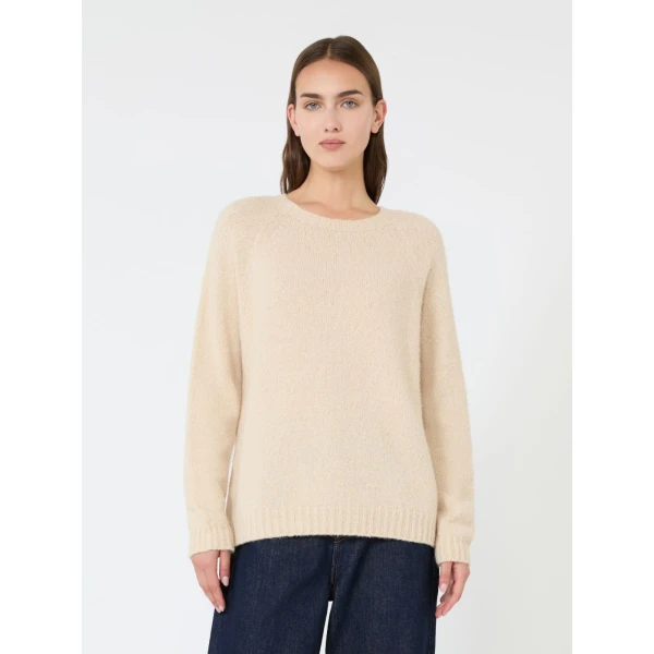 Max Mara Ghiacci Alpaca and Cotton Jumper in Sand | Sweaters | Coveti