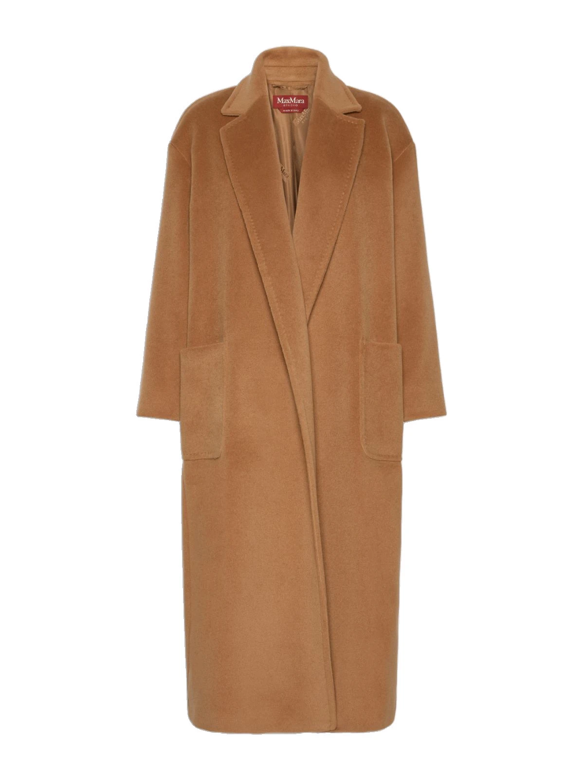 Max Mara Giambo Long Wool Beaver Cloth Coat in Camel Max Mara Giambo Long Wool Beaver Cloth Coat in Camel | Wool Coat | Coveti