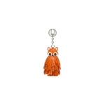 Max Mara Gigante Fringed Nappa Leather Keyring in Orange | Bag charms | Coveti