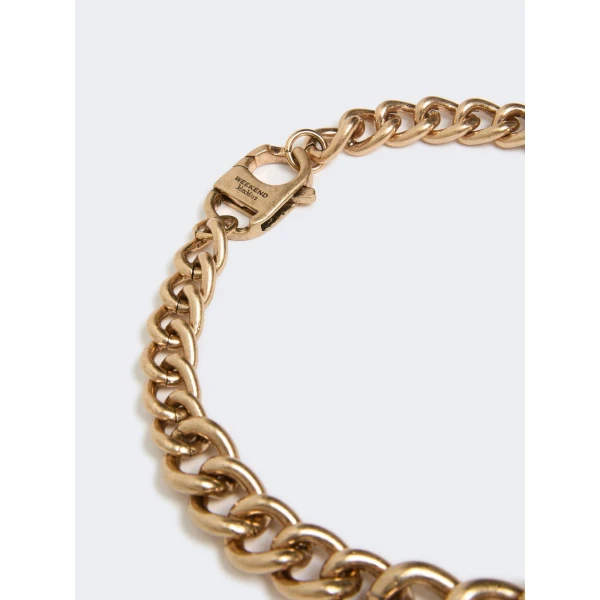 Max Mara Giglio Metal Chain Choker Necklace in Gold | Necklace | Coveti