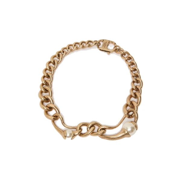 Max Mara Giglio Metal Chain Choker Necklace in Gold | Women | Coveti