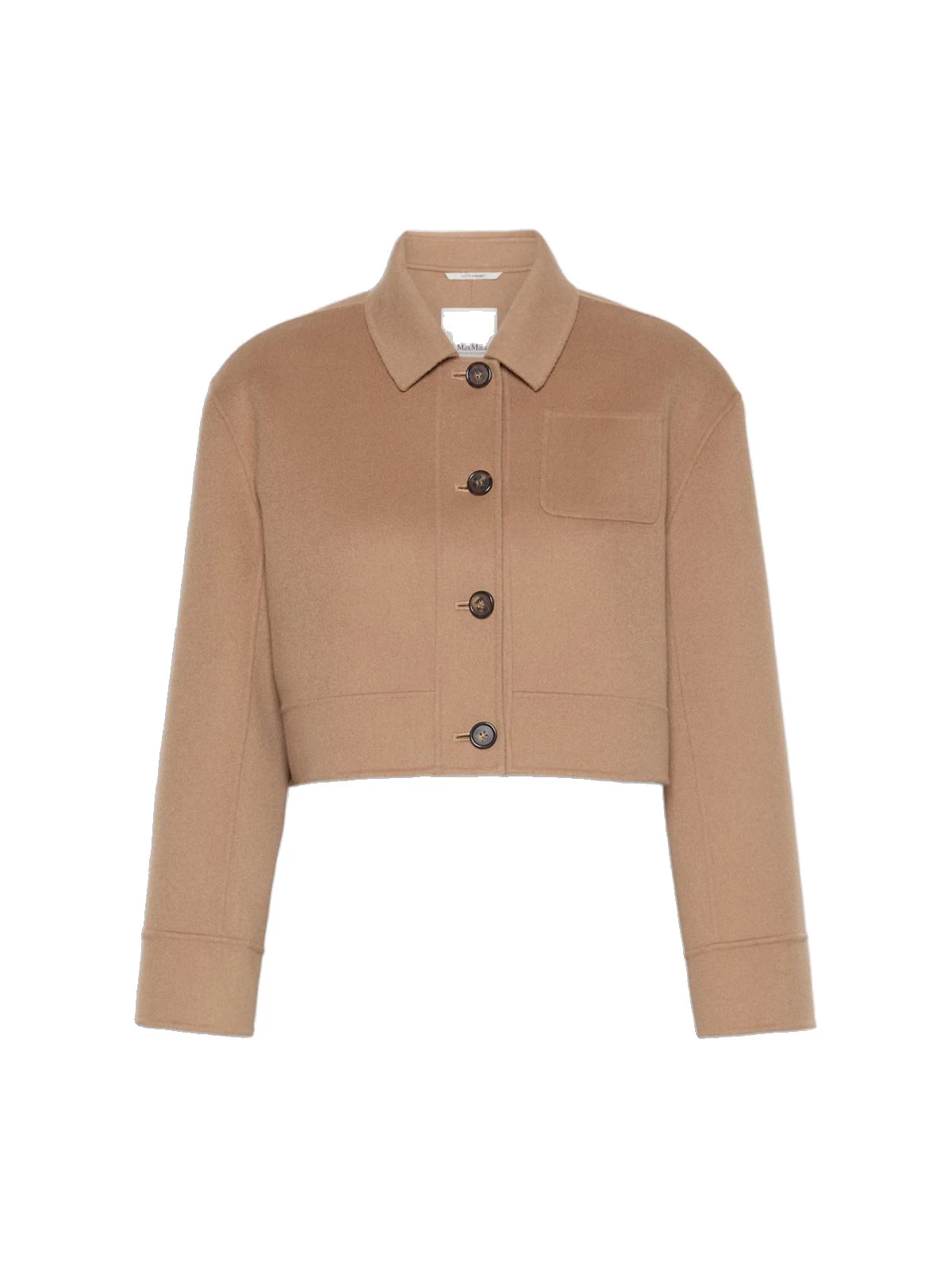 Max Mara Giglio Wool Drap Cropped Jacket in Camel Max Mara Giglio Wool Drap Cropped Jacket in Camel | Blazers | Coveti