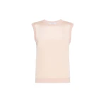 Max Mara Ginseng Cashmere and Silk Sleeveless Sweater in Pink | Sweaters | Coveti