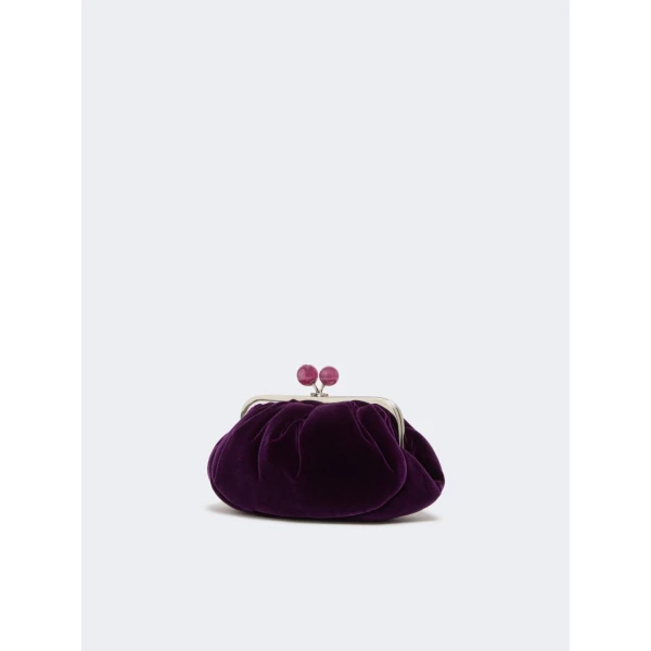 Max Mara Giochi Small Cotton Velvet Pasticcino Bag in Purple | Clutch Bags | Coveti