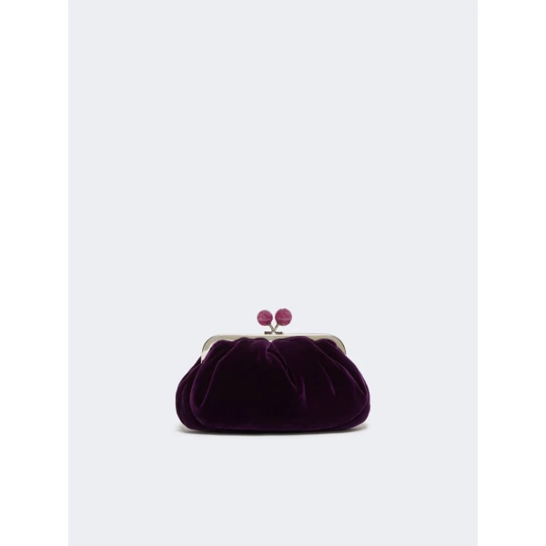 Max Mara Giochi Small Cotton Velvet Pasticcino Bag in Purple | Clutch Bags | Coveti