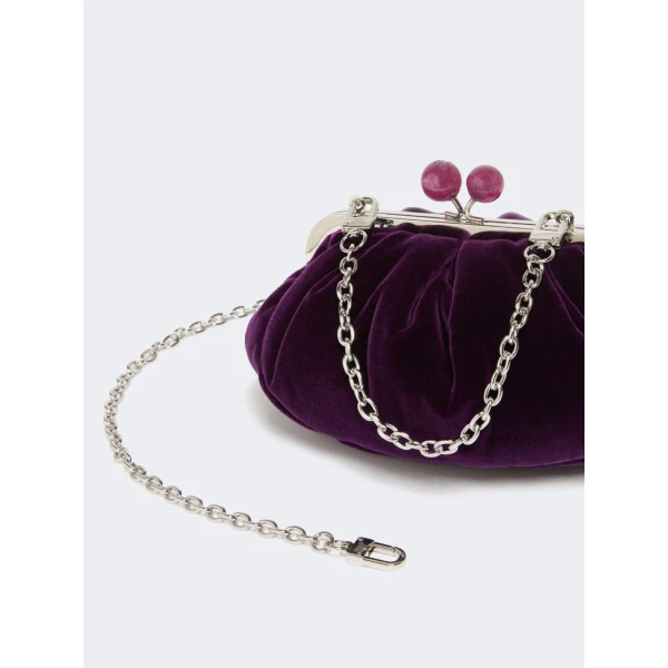 Max Mara Giochi Small Cotton Velvet Pasticcino Bag in Purple | Clutch Bags | Coveti