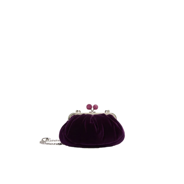 Max Mara Giochi Small Cotton Velvet Pasticcino Bag in Purple | Clutch Bags | Coveti