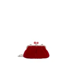 Max Mara Giochi Small Cotton Velvet Pasticcino Bag in Red | Clutch Bags | Coveti