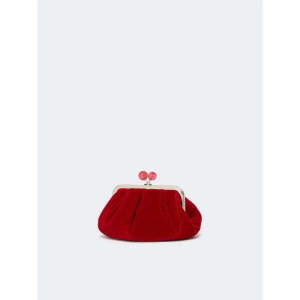 Max Mara Giochi Small Cotton Velvet Pasticcino Bag in Red | Clutch Bags | Coveti