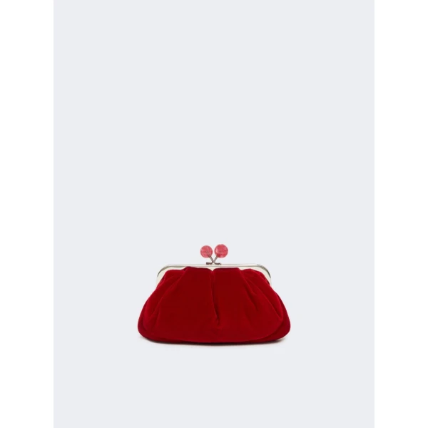 Max Mara Giochi Small Cotton Velvet Pasticcino Bag in Red | Clutch Bags | Coveti