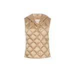 Max Mara Giochi Water-Repellent Padded Gilet in Camel | Vests | Coveti
