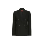 Max Mara Gioiosa Double-Breasted Wool Twill Blazer in Black | Blazers | Coveti