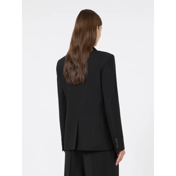 Max Mara Gioiosa Double-Breasted Wool Twill Blazer in Black | Blazers | Coveti