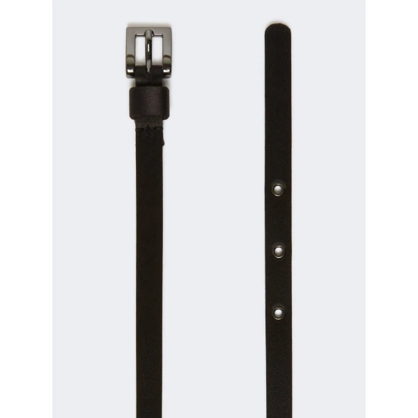 Max Mara Gioras Bejewelled Satin Belt in Black | Belts | Coveti