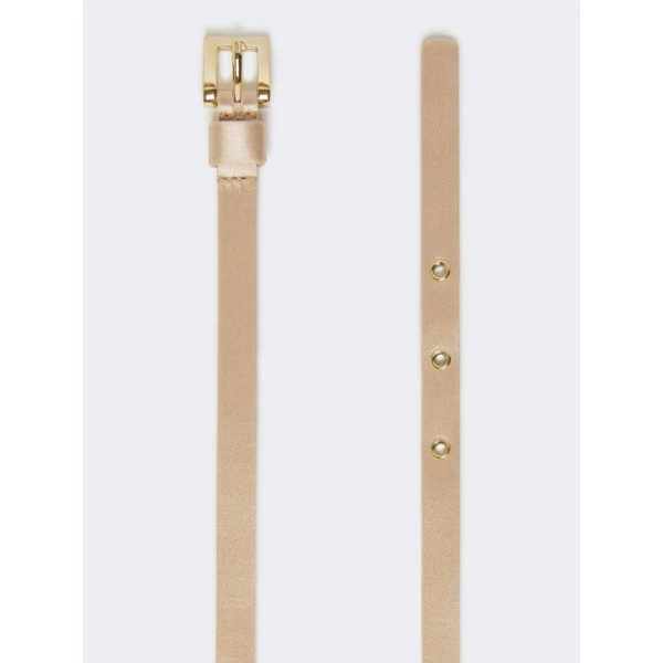 Max Mara Gioras Bejewelled Satin Belt in Powder Pink | Belts | Coveti