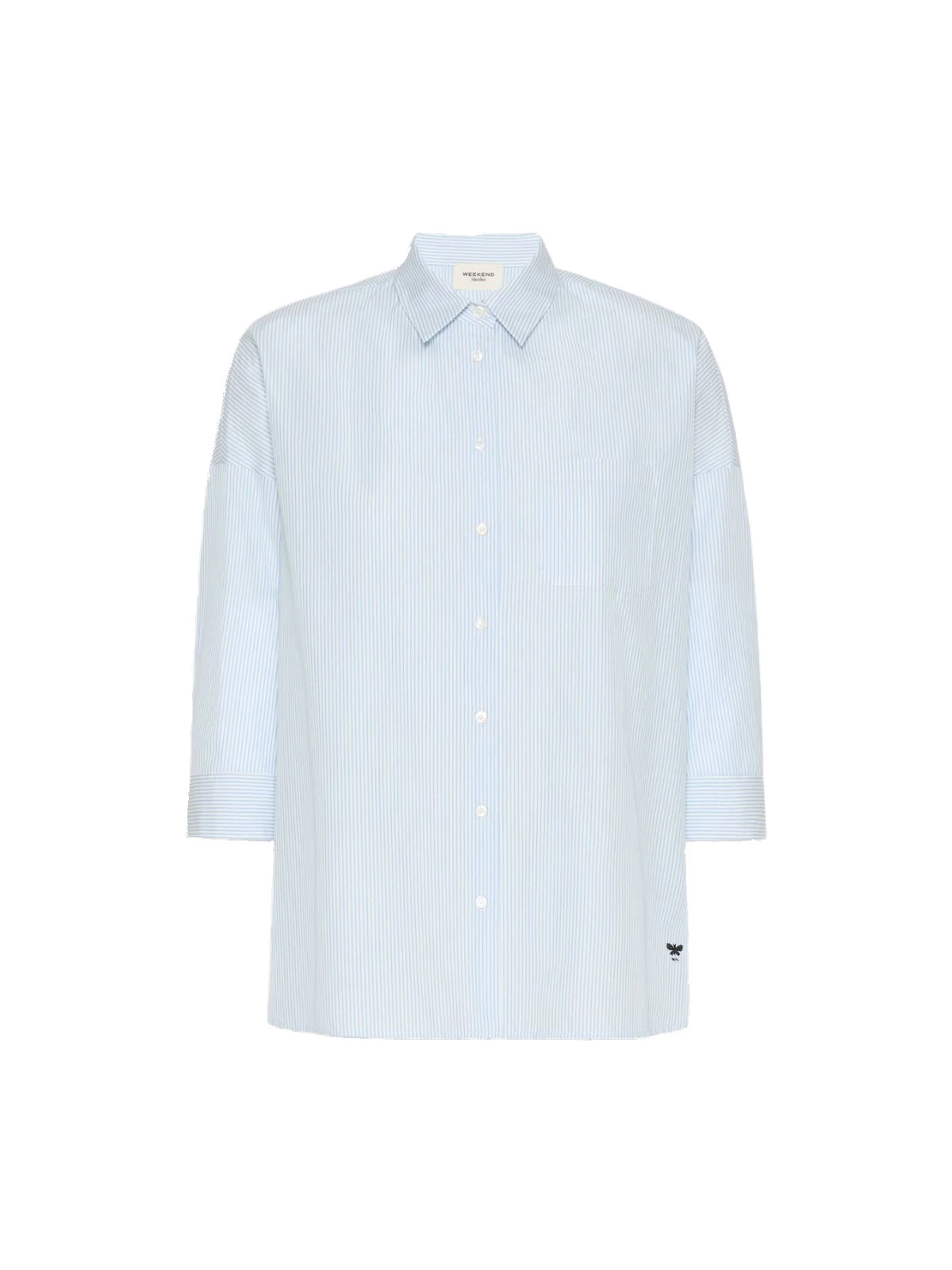 Max Mara Giralda Boxy Cotton Poplin Shirt in Light Blue Max Mara Giralda Boxy Cotton Poplin Shirt in Light Blue | Shirts | Coveti