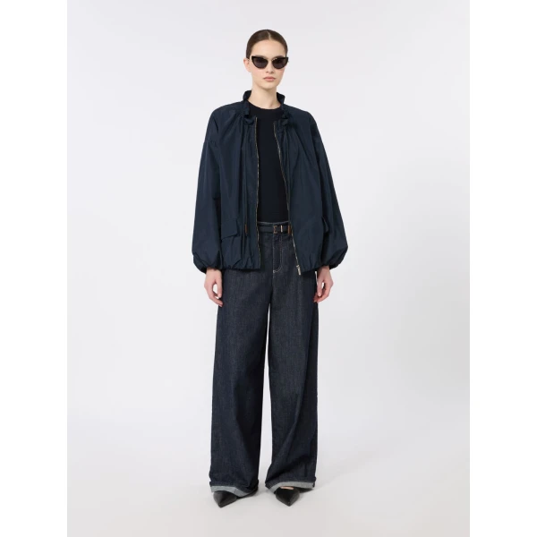 Max Mara Giulietta Cashmere, Cotton and Silk Jumper in Ultramarine | Sweaters | Coveti