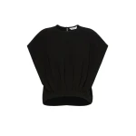 Max Mara Giunto Boxy Compact Cady Blouse in Black | Blouse | Coveti