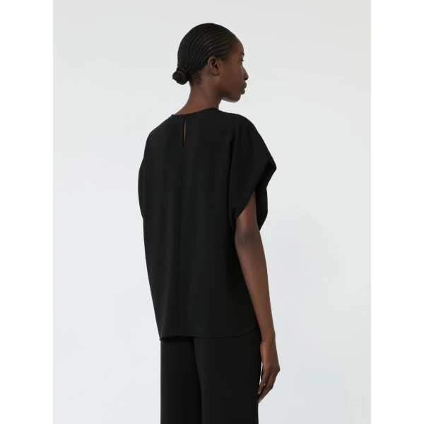 Max Mara Giunto Boxy Compact Cady Blouse in Black | Blouse | Coveti