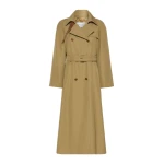 Max Mara Giusto Wool-Blend Gabardine Trench Coat in Khaki | Trench Coat | Coveti