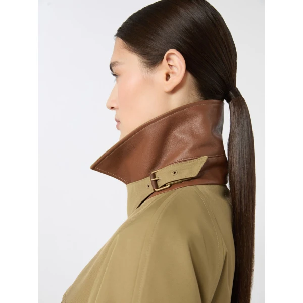 Max Mara Giusto Wool-Blend Gabardine Trench Coat in Khaki | Trench Coat | Coveti