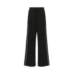 Max Mara Godezia Milano-Knit Jersey Wide-Leg Trousers in Black | Wide leg pants | Coveti