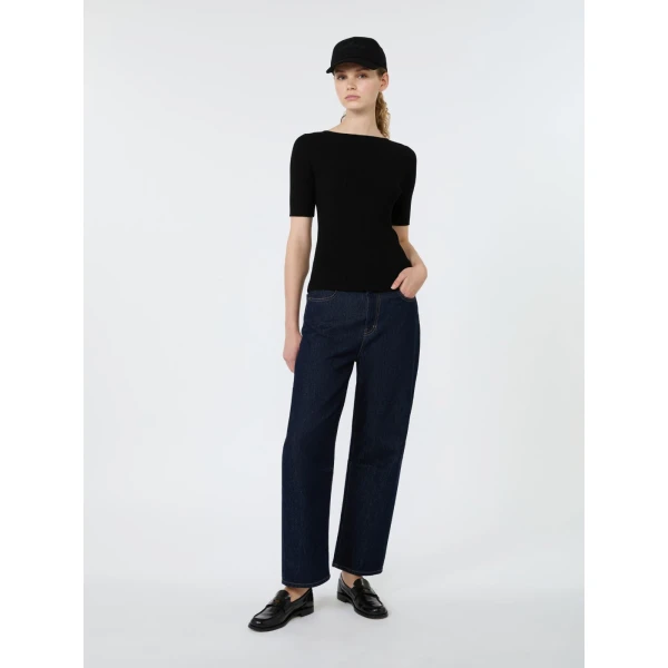Max Mara Gola Slim Fit Viscose Jumper in Black | Sweaters | Coveti