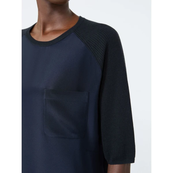 Max Mara Golfo Loose Cashmere and Silk Jumper in Ultramarine | Sweaters | Coveti