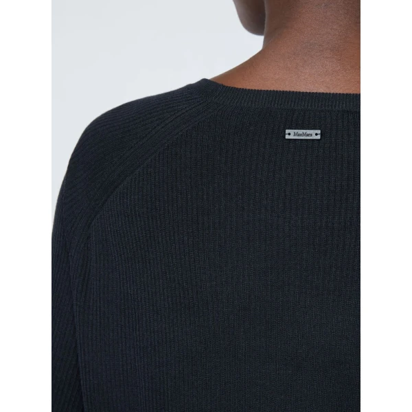 Max Mara Golfo Loose Cashmere and Silk Jumper in Ultramarine | Sweaters | Coveti