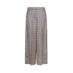 Max Mara Grazia Printed Silk Twill Trousers in Navy | Tailored pants | Coveti