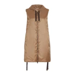 Max Mara Greengi Water-Repellent Canvas Gilet in Caramel | Vests | Coveti