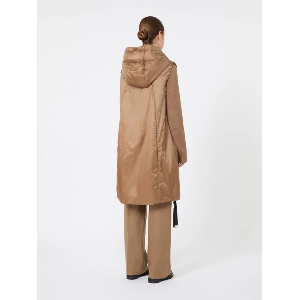 Max Mara Greengi Water-Repellent Canvas Gilet in Caramel | Vests | Coveti