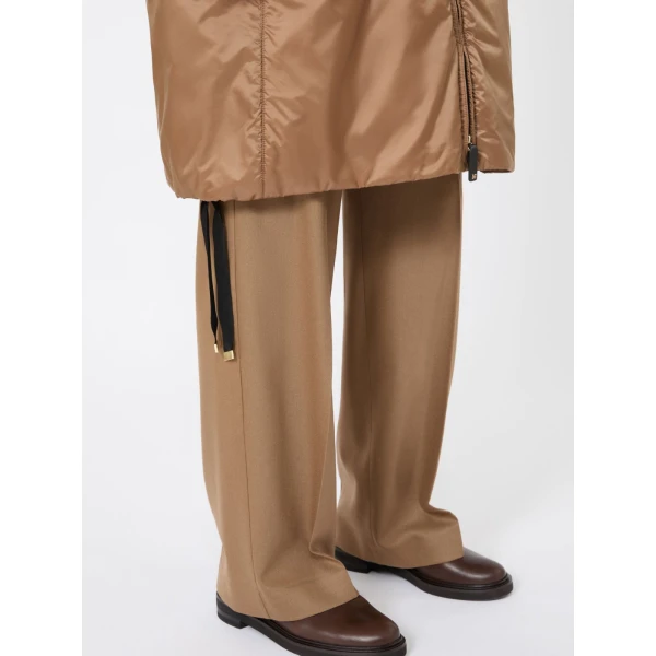 Max Mara Greengi Water-Repellent Canvas Gilet in Caramel | Vests | Coveti