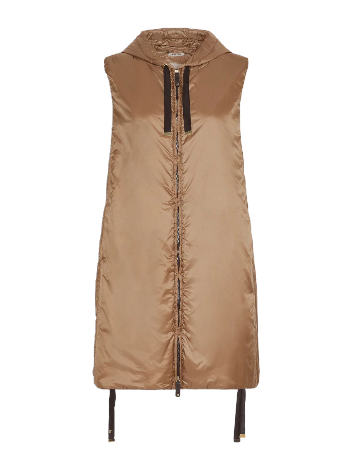 Max Mara Greengi Water-Repellent Canvas Gilet in Caramel Max Mara Greengi Water-Repellent Canvas Gilet in Caramel | Vests | Coveti