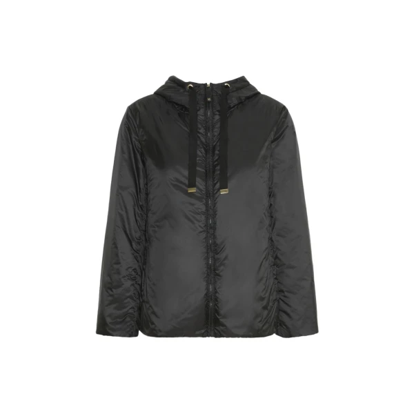 Greenh Padded Water-Repellent Hooded Jacket in Black