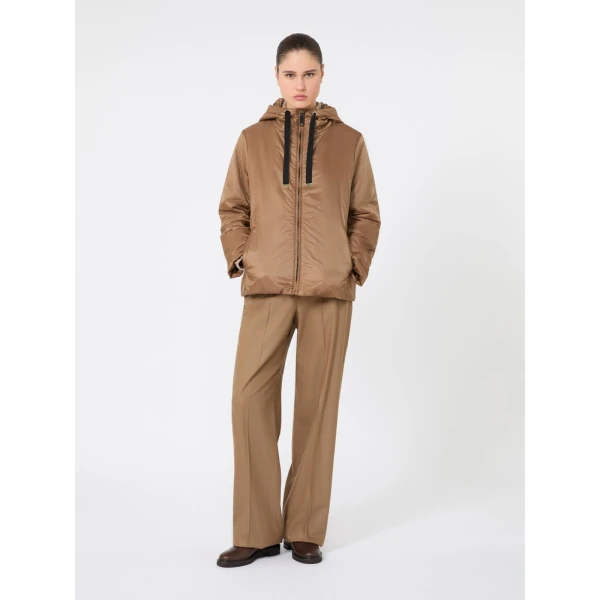 Max Mara Greenh Padded Water-Repellent Hooded Jacket in Caramel | Jackets | Coveti