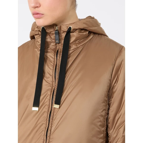 Max Mara Greenh Padded Water-Repellent Hooded Jacket in Caramel | Jackets | Coveti