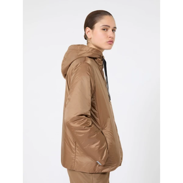 Max Mara Greenh Padded Water-Repellent Hooded Jacket in Caramel | Jackets | Coveti