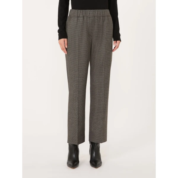 Max Mara Hateley Stretch Wool Flannel Trousers in Marron Glace | Tailored pants | Coveti