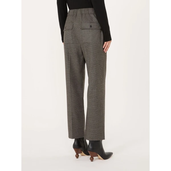 Max Mara Hateley Stretch Wool Flannel Trousers in Marron Glace | Tailored pants | Coveti