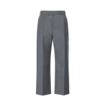 Max Mara Hateley Stretch Wool Flannel Trousers in Medium Grey | Tailored pants | Coveti