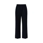 Max Mara Hateley Stretch Wool Flannel Trousers in Navy | Tailored pants | Coveti