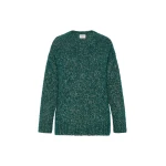 Max Mara Hobby Alpaca, Cotton and Wool Jumper in Dark Green | Sweaters | Coveti