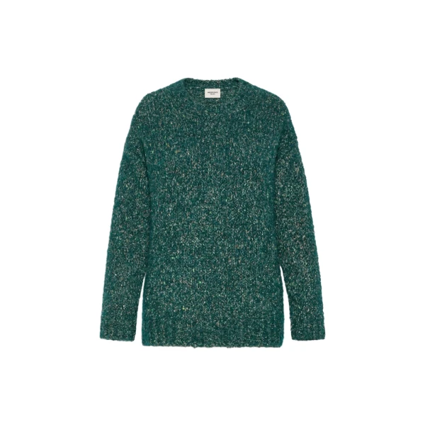 Max Mara Hobby Alpaca, Cotton and Wool Jumper in Dark Green | Sweaters | Coveti