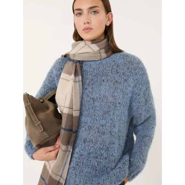 Max Mara Hobby Alpaca, Cotton and Wool Jumper in Light Blue | Sweaters | Coveti