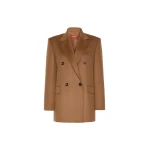 Max Mara Hobby Wool Broadcloth Blazer in Tobacco | Blazers | Coveti